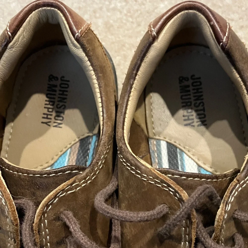 Johnston & Murphy Tan Leather Oxfords